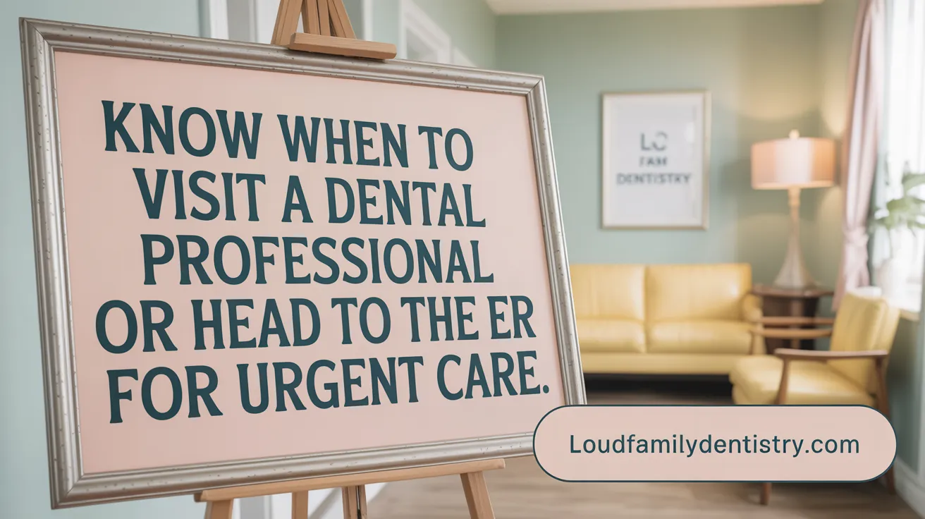 Know when to visit a dental professional or head to the ER for urgent care.