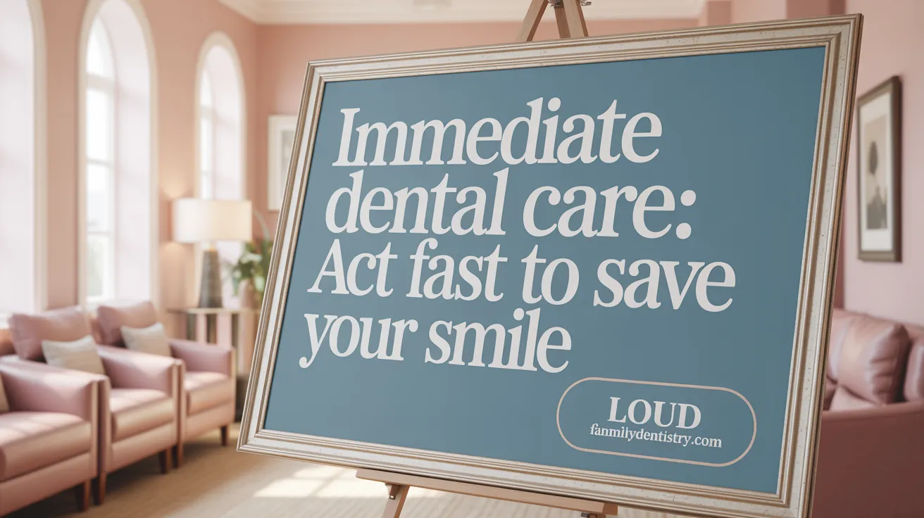 Immediate dental care: Act fast to save your smile