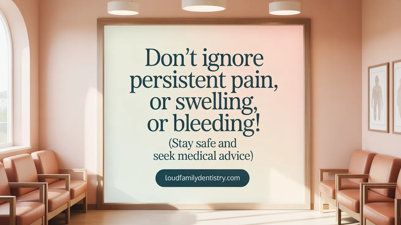 Don't Ignore Persistent Pain, Swelling, or Bleeding!