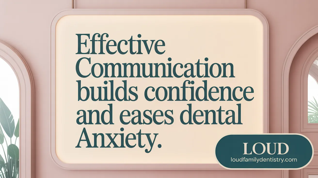 Effective communication builds confidence and eases dental anxiety