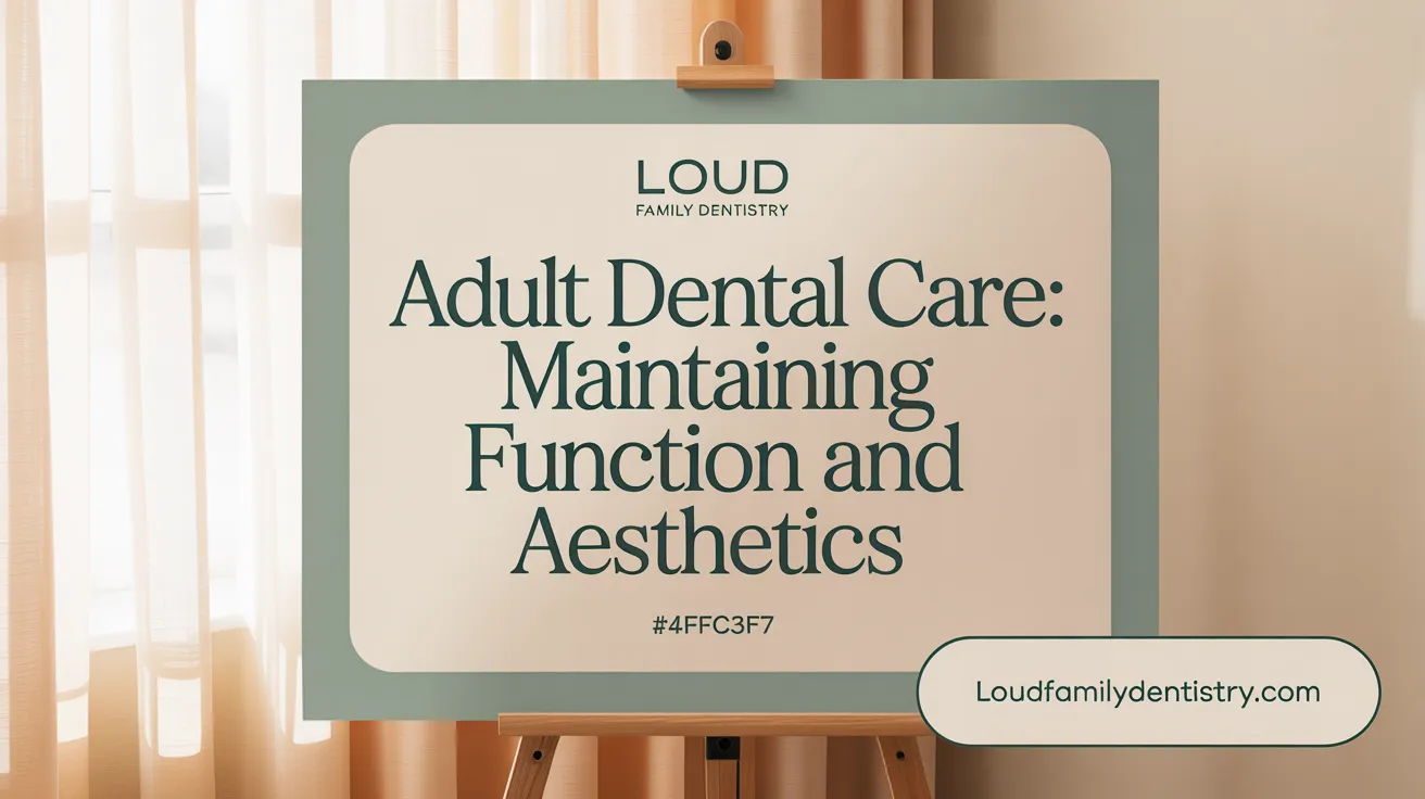 Adult Dental Care: Maintaining Function and Aesthetics