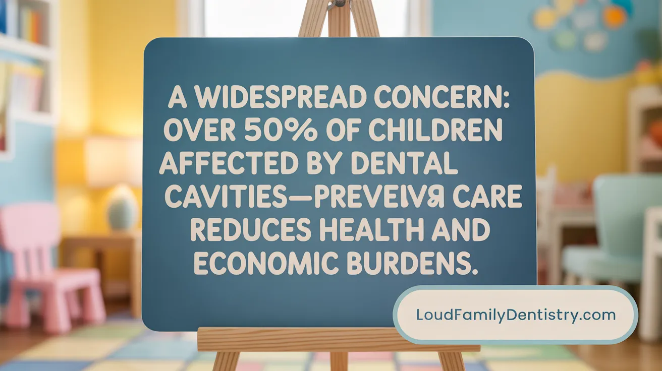 A Widespread Concern: Over 50% of children affected by cavities—preventive care reduces health and economic burdens.