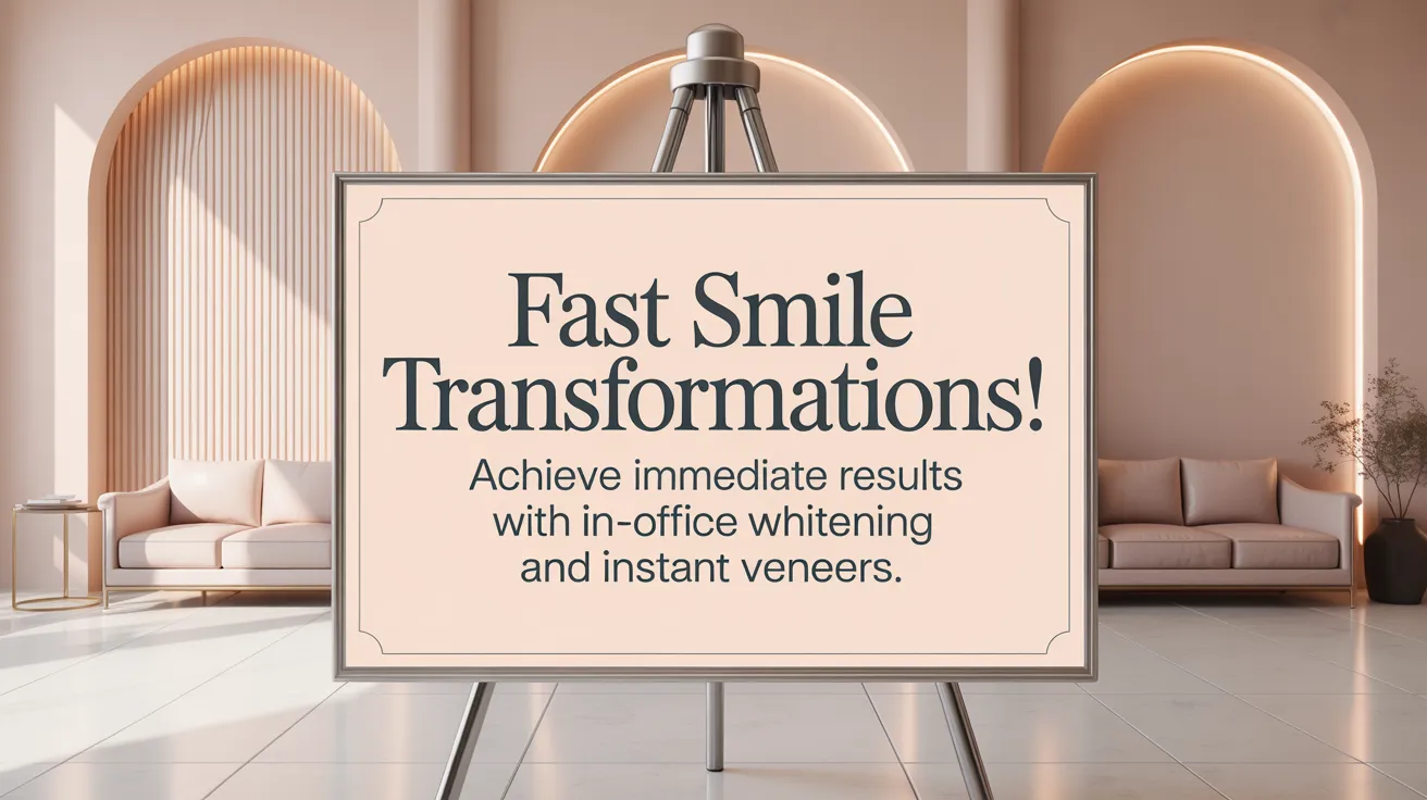 Fast Smile Transformations! Achieve immediate results with in-office whitening and instant veneers.
