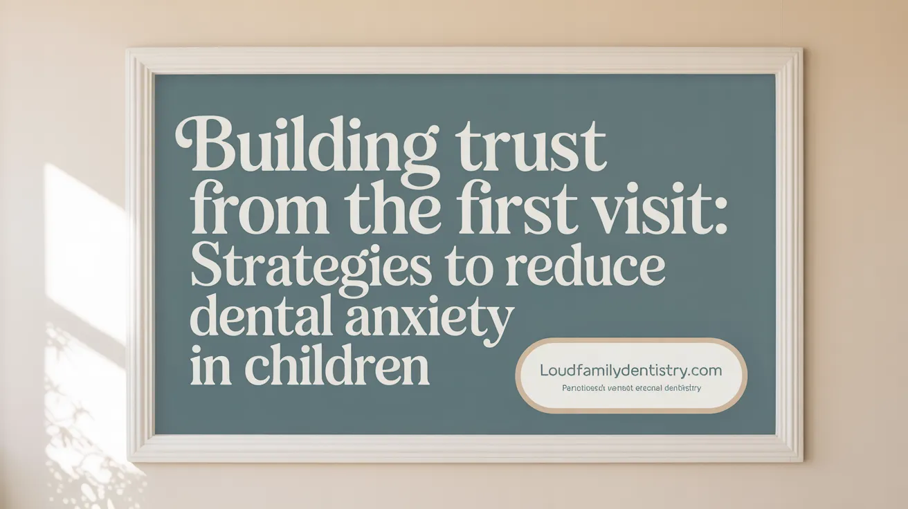 Building Trust from the First Visit: Strategies to Reduce Dental Anxiety in Children