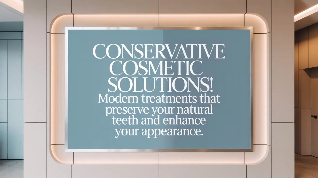 Conservative Cosmetic Solutions! Modern treatments that preserve your natural teeth and enhance your appearance.