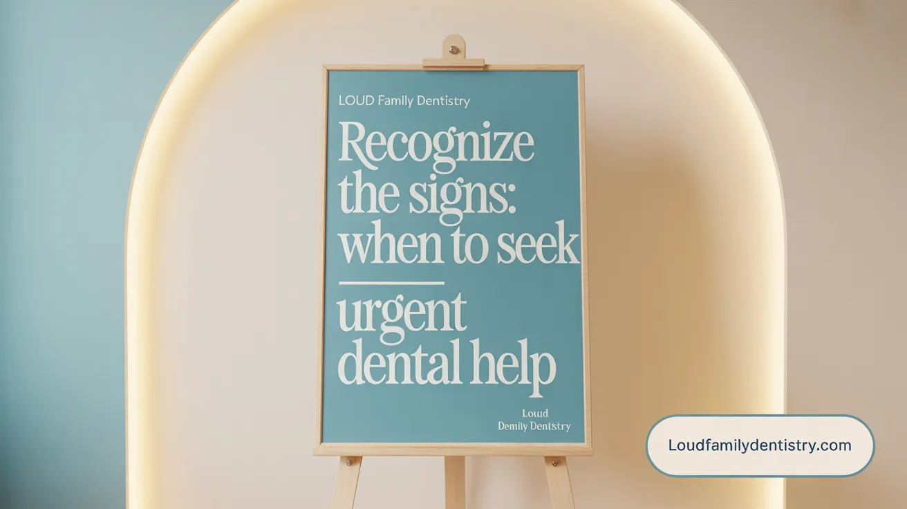Recognize the signs: When to seek urgent dental help