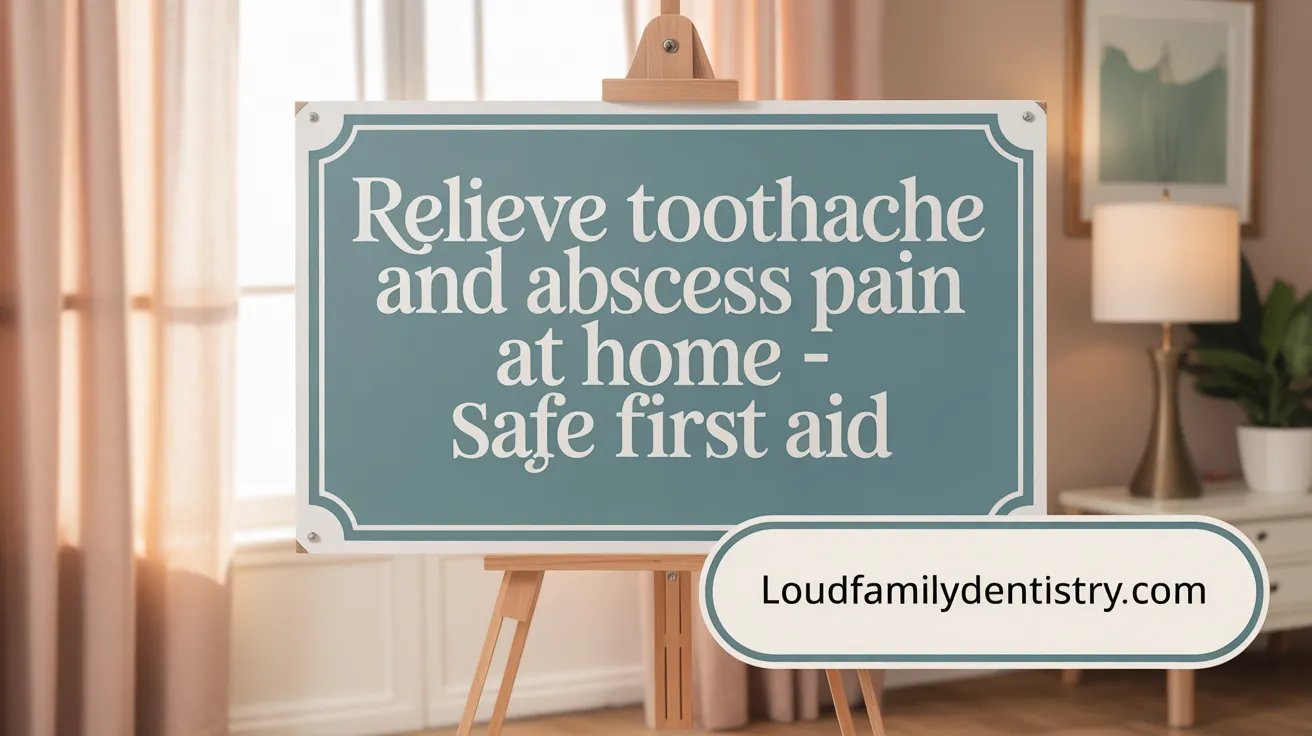 Relieve Toothache and Abscess Pain at Home - Safe First Aid