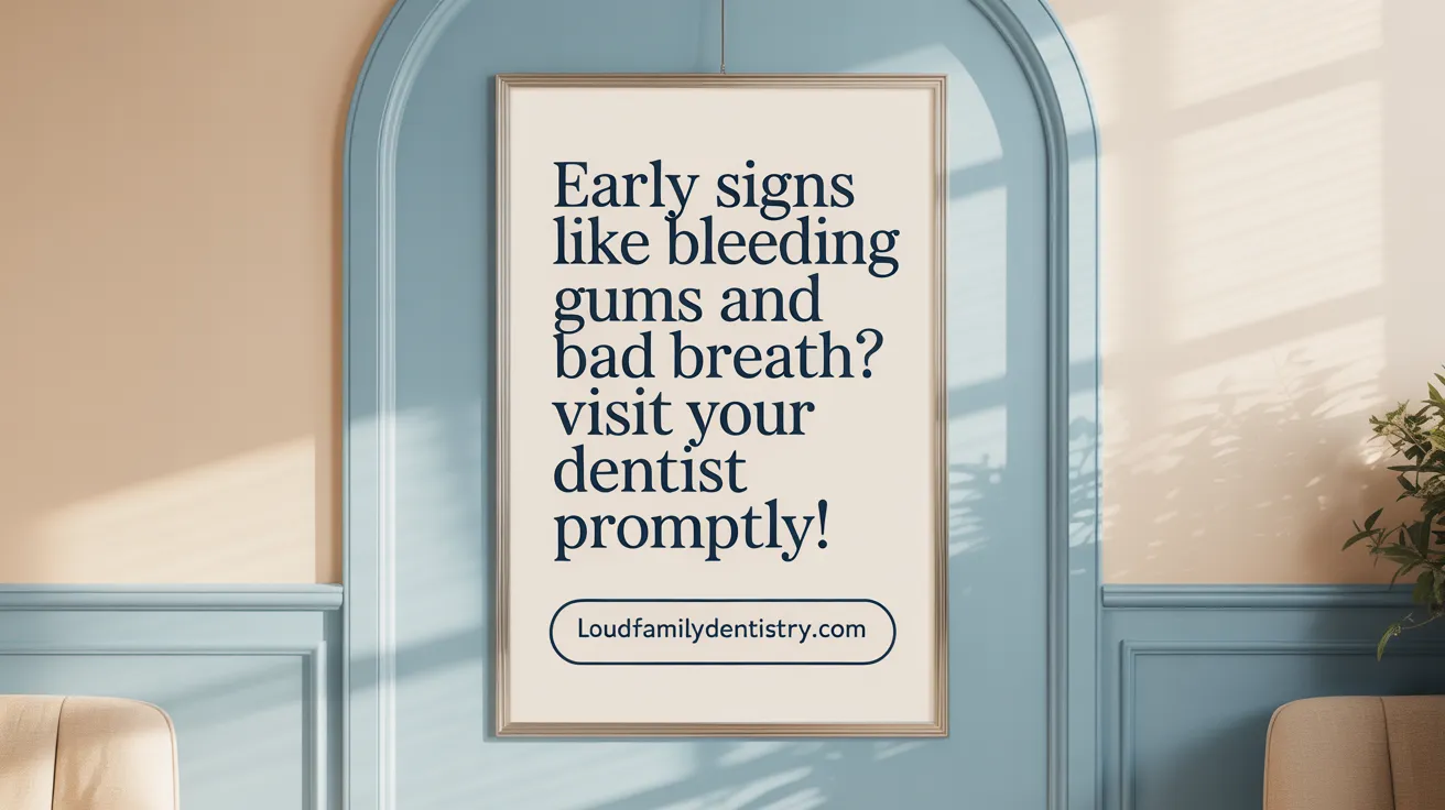 Early signs like bleeding gums and bad breath? Visit your dentist promptly!