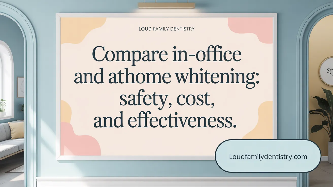 Compare In-Office and At-Home Whitening: Safety, Cost, and Effectiveness.