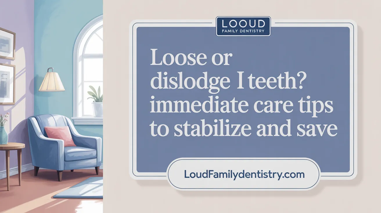 Loose or Dislodged Teeth? Immediate Care Tips to Stabilize and Save