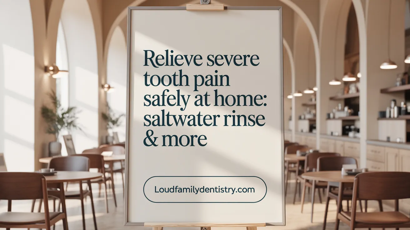 Relieve Severe Tooth Pain Safely at Home: Saltwater Rinse & More