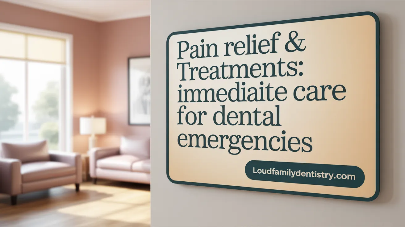 Pain Relief & Treatments: Immediate Care for Dental Emergencies