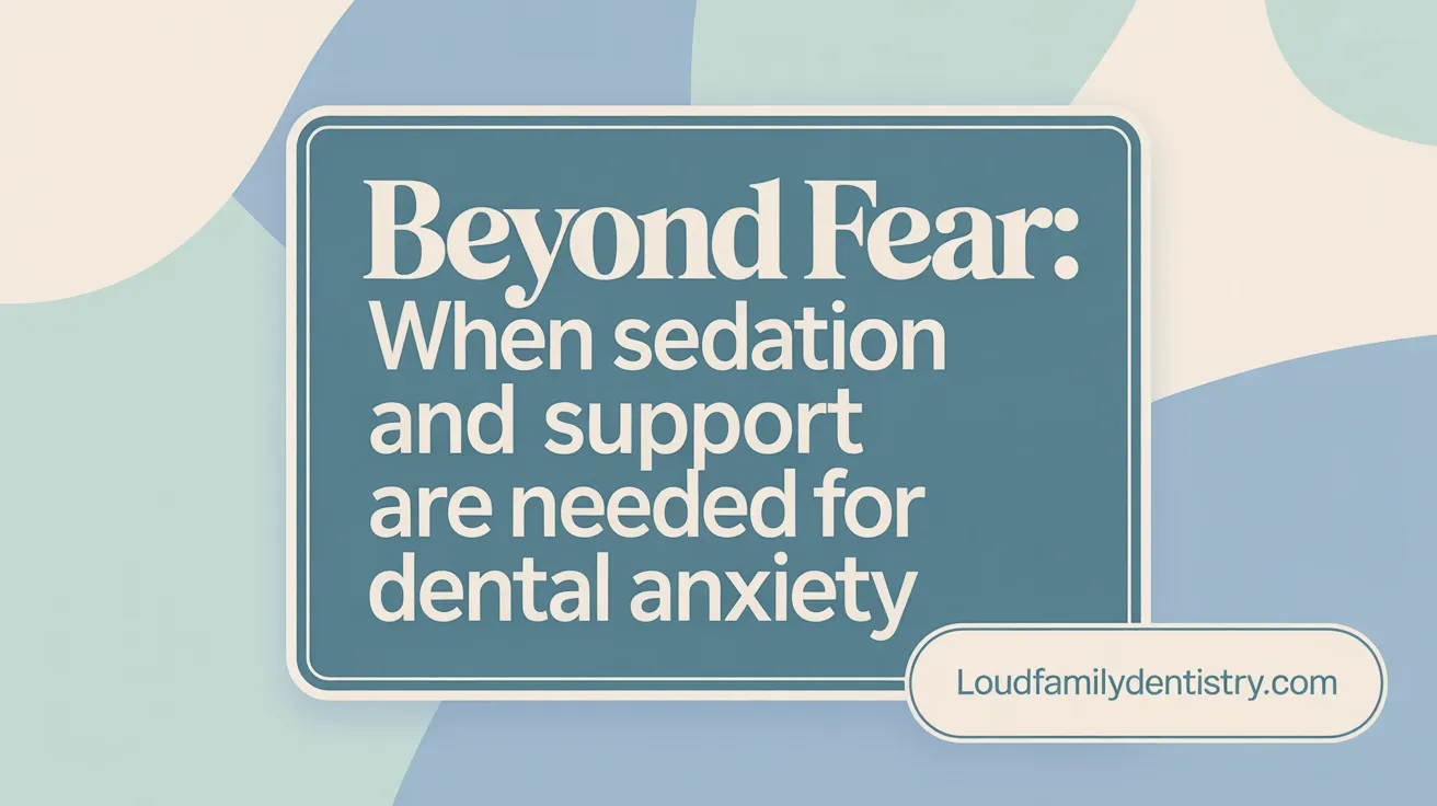 Beyond Fear: When Sedation and Support Are Needed for Dental Anxiety