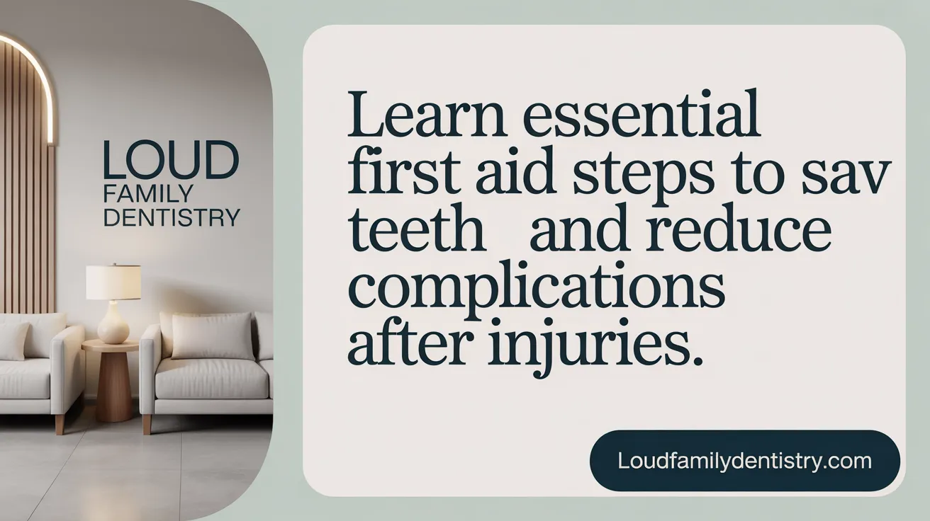 Learn essential first aid steps to save teeth and reduce complications after injuries.