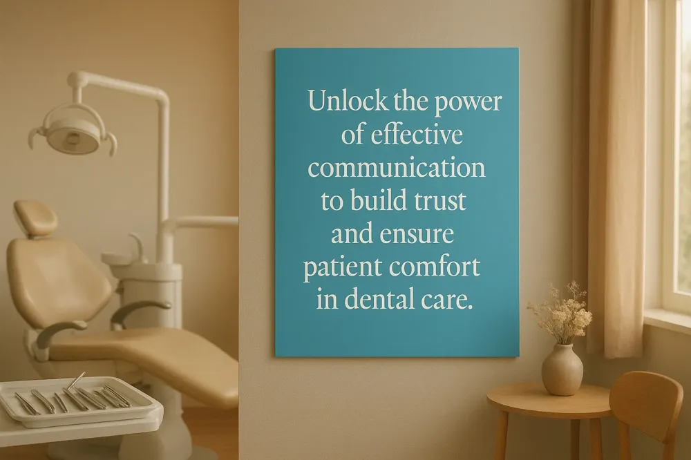 Unlock the power of effective communication to build trust and ensure patient comfort in dental care.