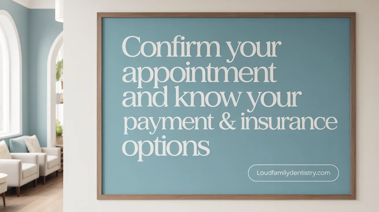Confirm Your Appointment and Know Your Payment & Insurance Options
