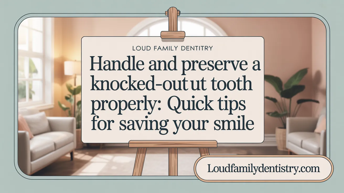 Handle and Preserve a Knocked-Out Tooth Properly: Quick Tips for Saving Your Smile