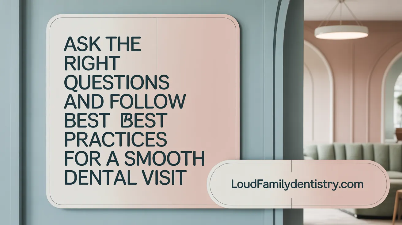 Ask the Right Questions and Follow Best Practices for a Smooth Dental Visit