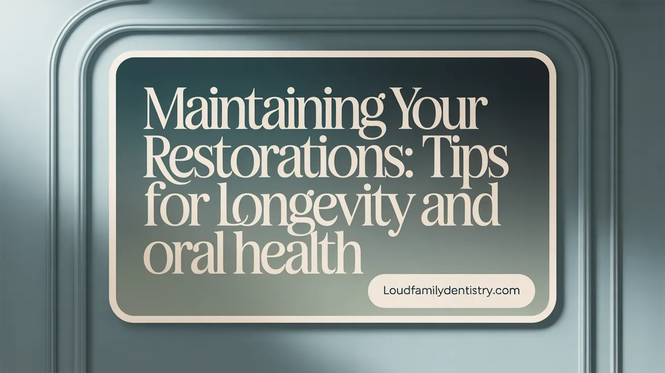 Maintaining Your Restorations: Tips for Longevity and Oral Health
