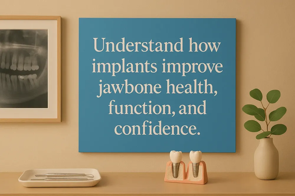 Understand how implants improve jawbone health, function, and confidence.
