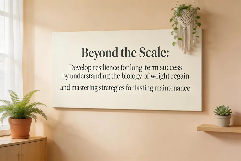 Beyond the Scale: Develop resilience for long-term success by understanding the biology of weight regain and mastering strategies for lasting maintenance.
