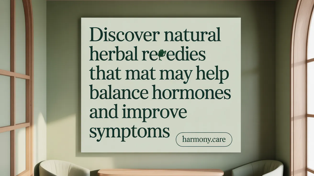 Discover natural herbal remedies that may help balance hormones and improve symptoms.