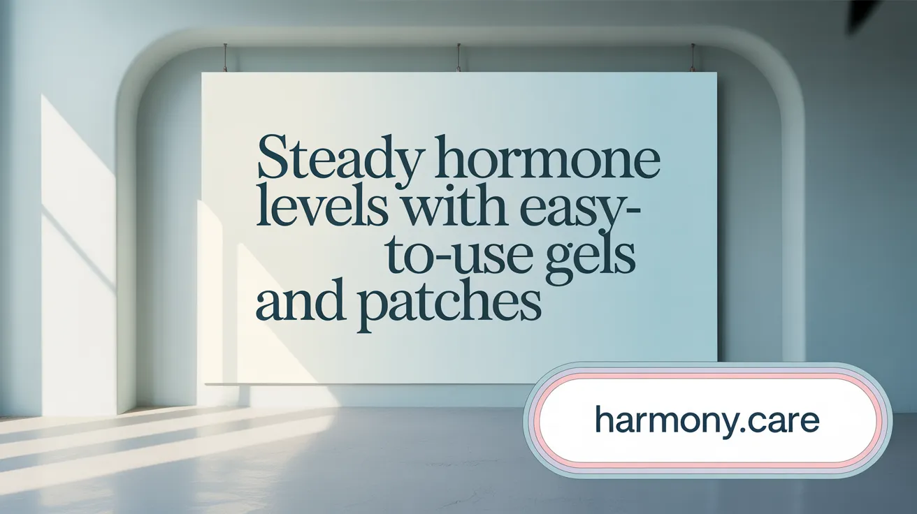 Steady Hormone Levels with Easy-to-Use Gels and Patches