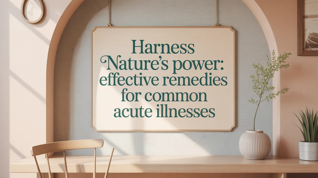 Harness Nature's Power: Effective Remedies for Common Acute Illnesses