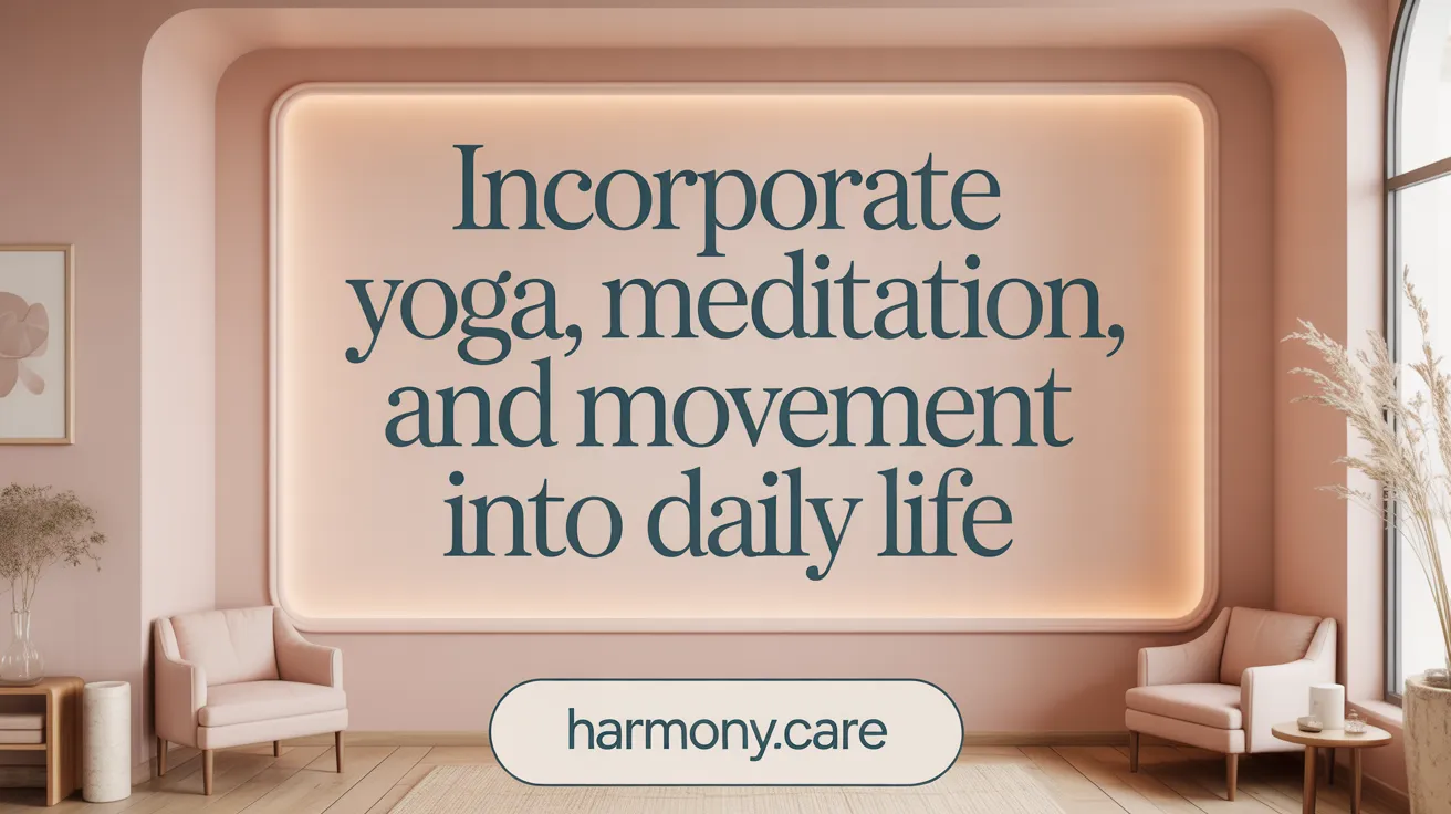 Incorporate Yoga, Meditation, and Movement into Daily Life