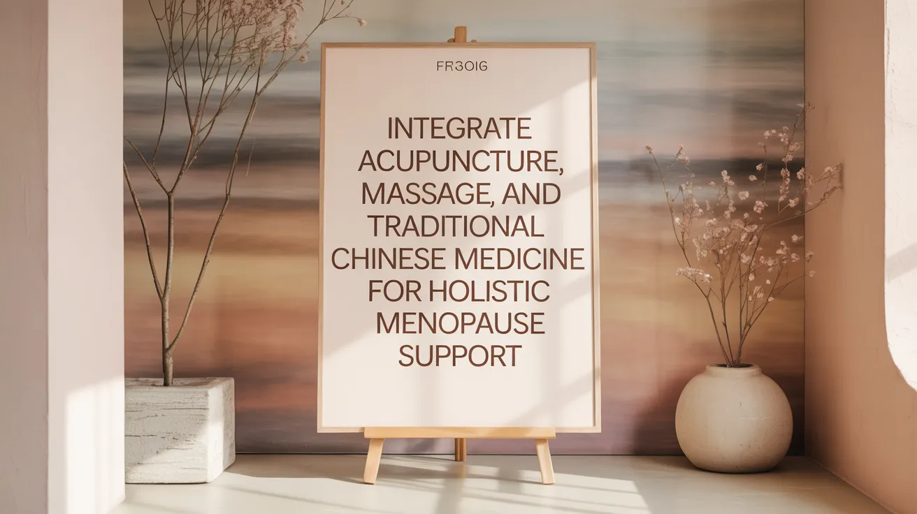 Integrate Acupuncture, Massage, and Traditional Chinese Medicine for Holistic Menopause Support