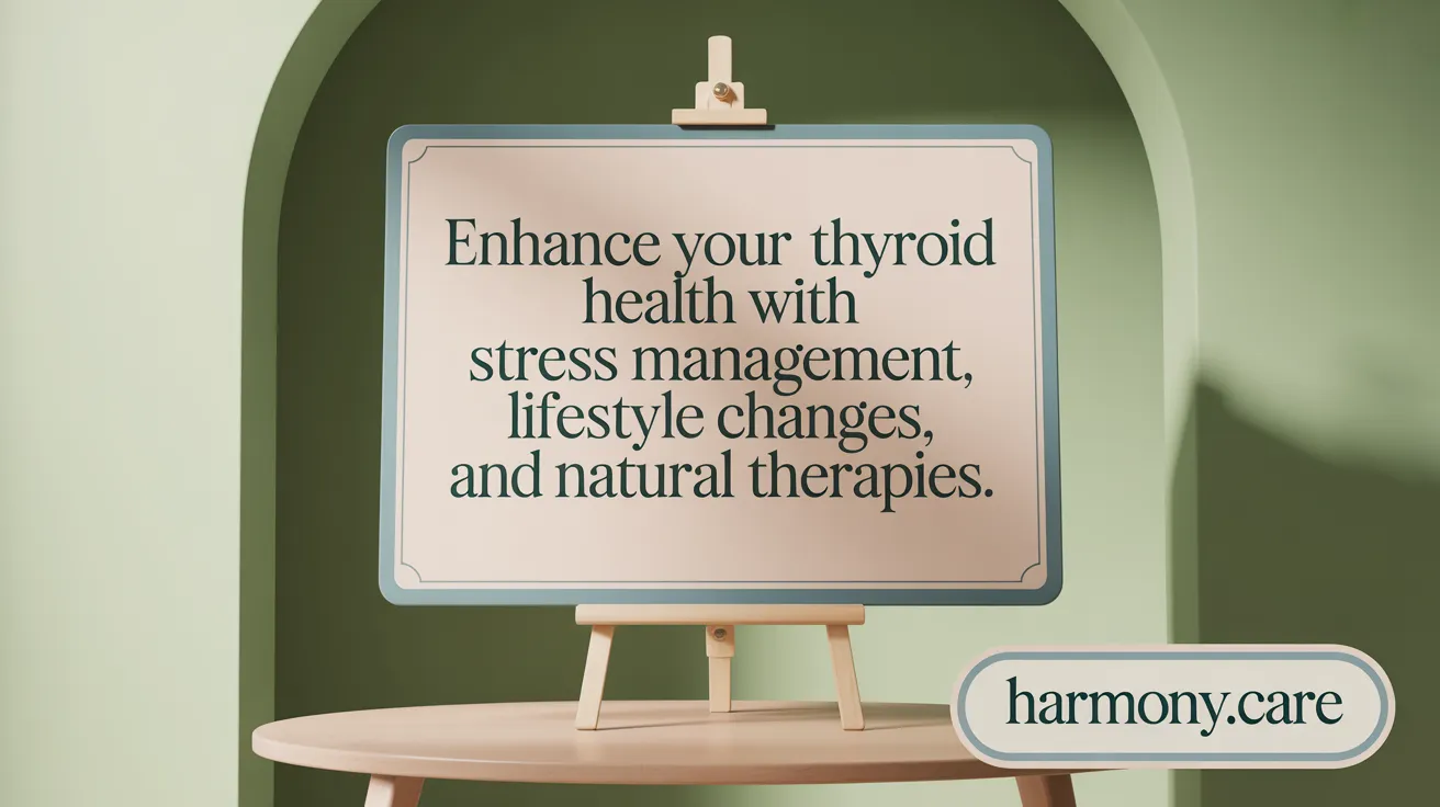 Enhance your thyroid health with stress management, lifestyle changes, and natural therapies.