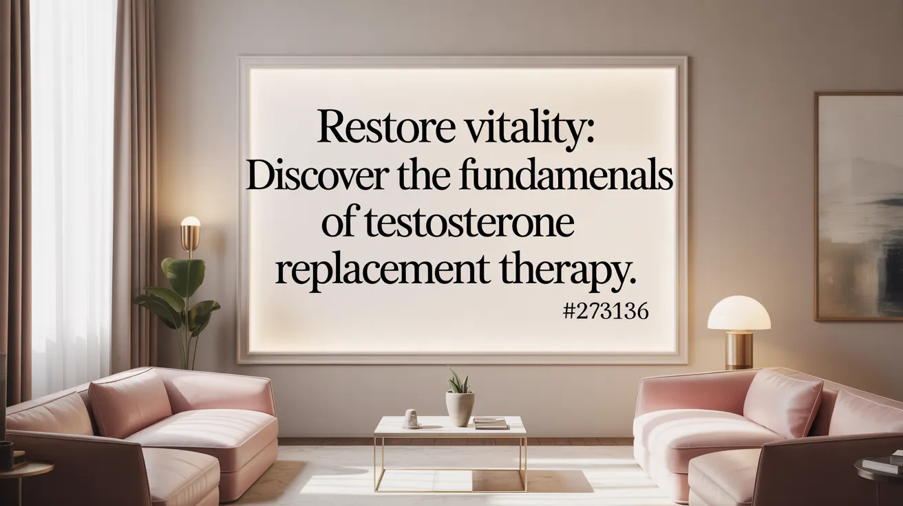 Restore Vitality: Discover the Fundamentals of Testosterone Replacement Therapy