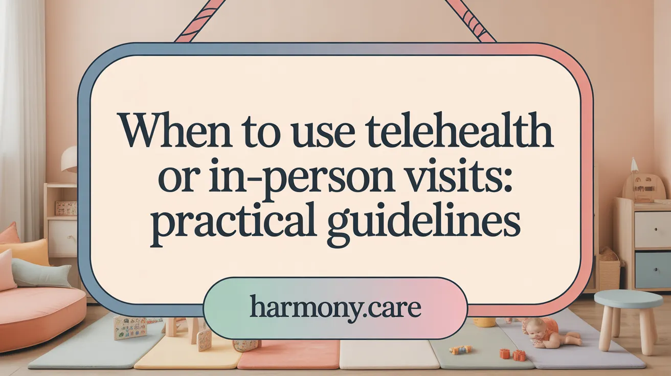 When to Use Telehealth or In-Person Visits: Practical Guidelines