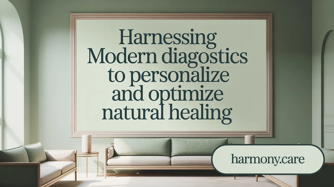 Harnessing Modern Diagnostics to Personalize and Optimize Natural Healing