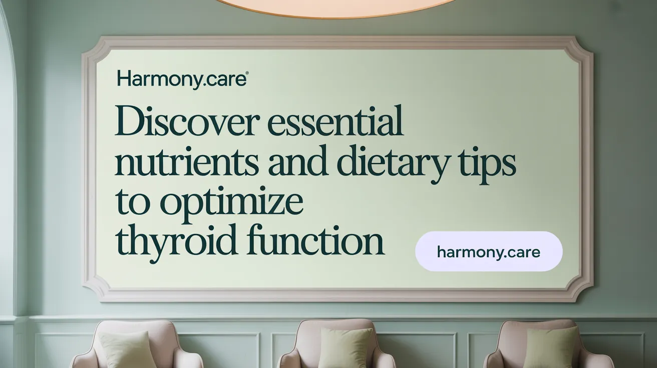 Discover essential nutrients and dietary tips to optimize thyroid function.