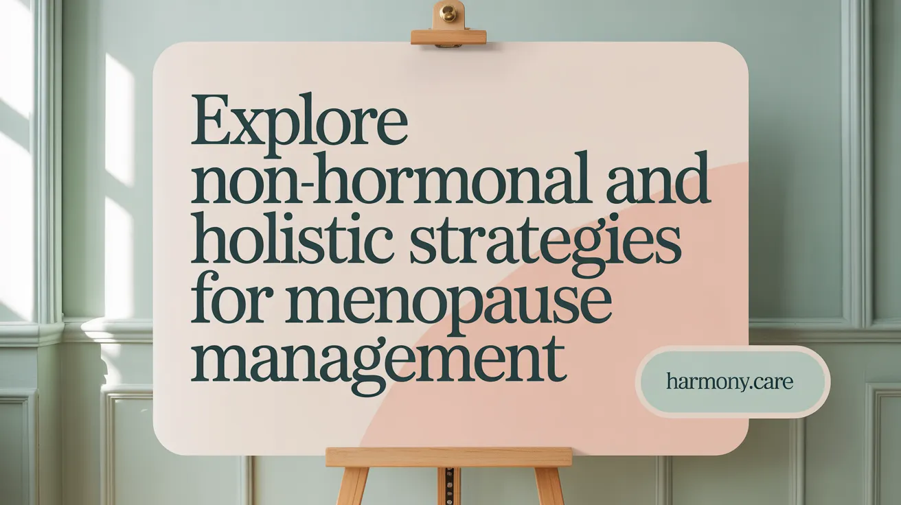 Explore Non-Hormonal and Holistic Strategies for Menopause Management