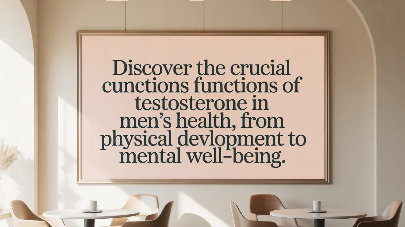 Discover the crucial functions of testosterone in men's health, from physical development to mental well-being.