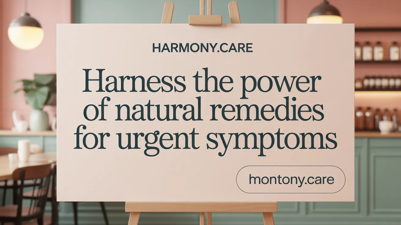 Harness the Power of Natural Remedies for Urgent Symptoms