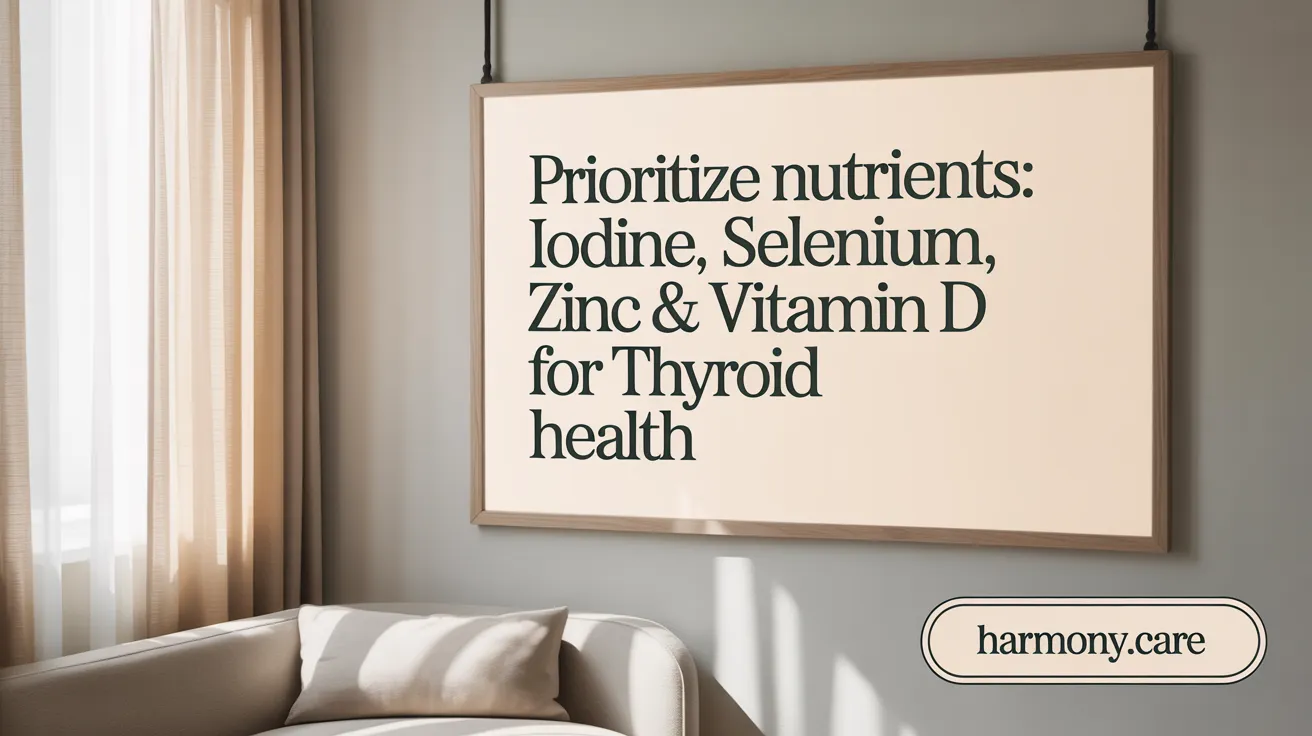 Prioritize Nutrients: Iodine, Selenium, Zinc & Vitamin D for Thyroid Health