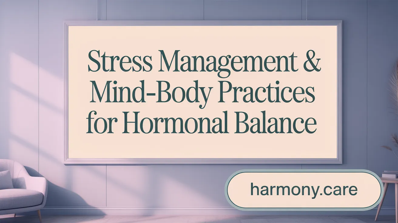 Stress Management & Mind-Body Practices for Hormonal Balance