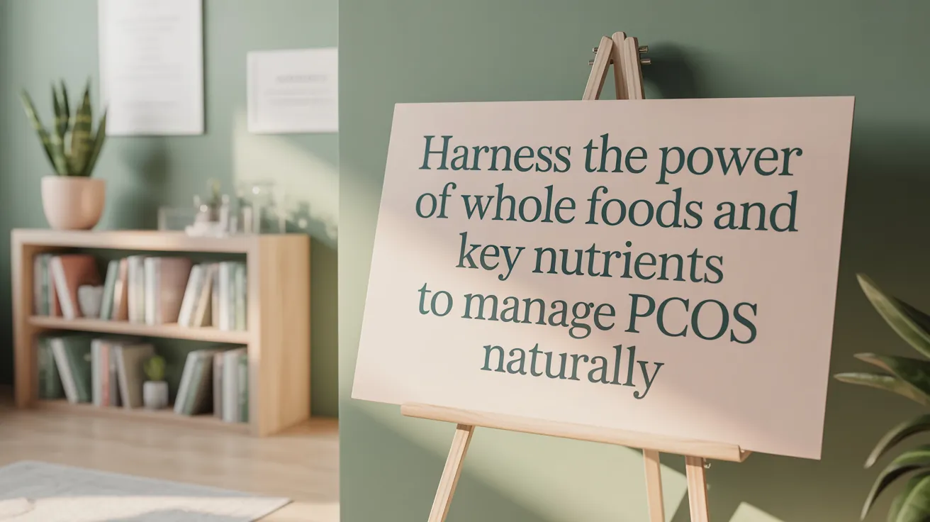 Harness the Power of Whole Foods and Key Nutrients to Manage PCOS Naturally