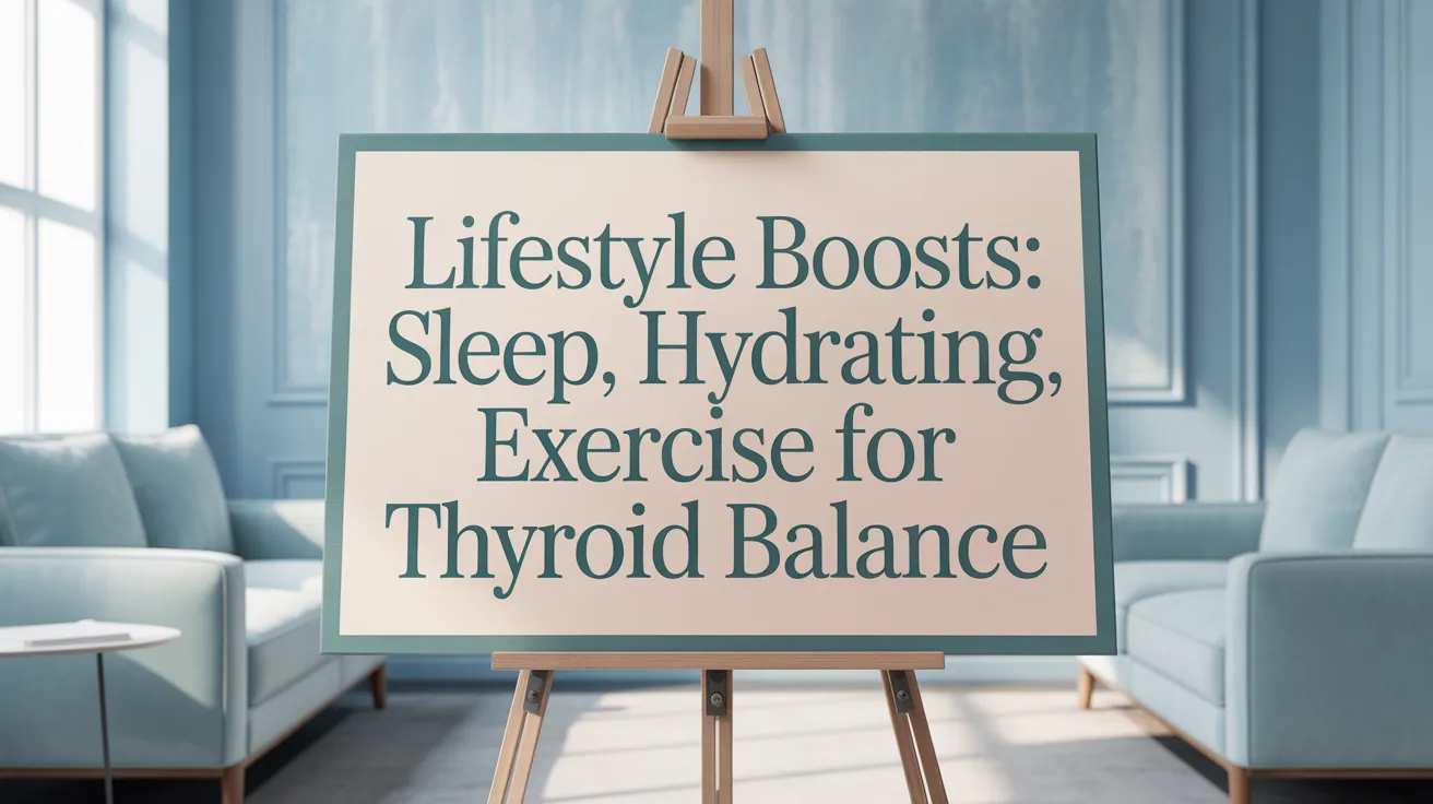 Lifestyle Boosts: Sleep, Hydration, Exercise for Thyroid Balance