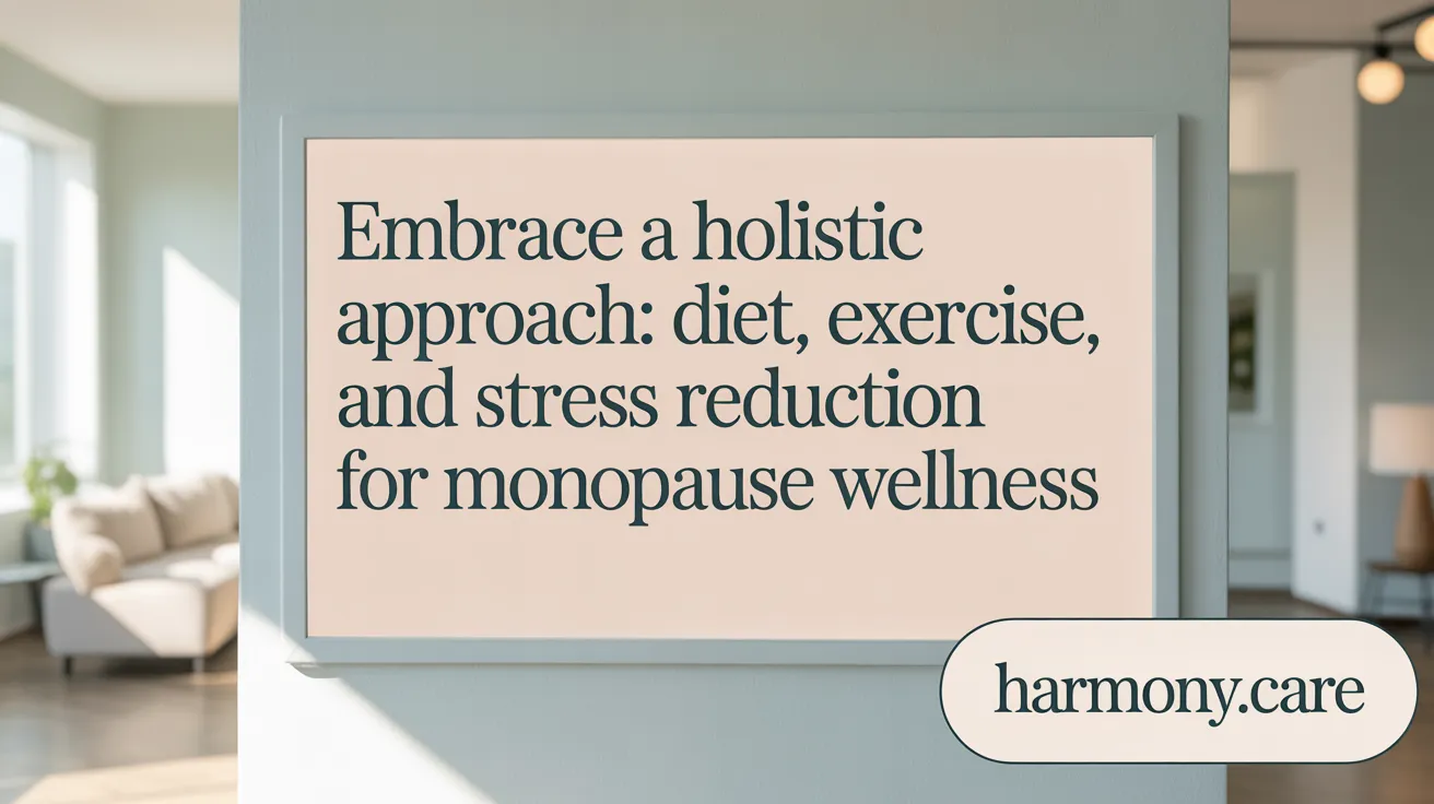 Embrace a Holistic Approach: Diet, Exercise, and Stress Reduction for Menopause Wellness