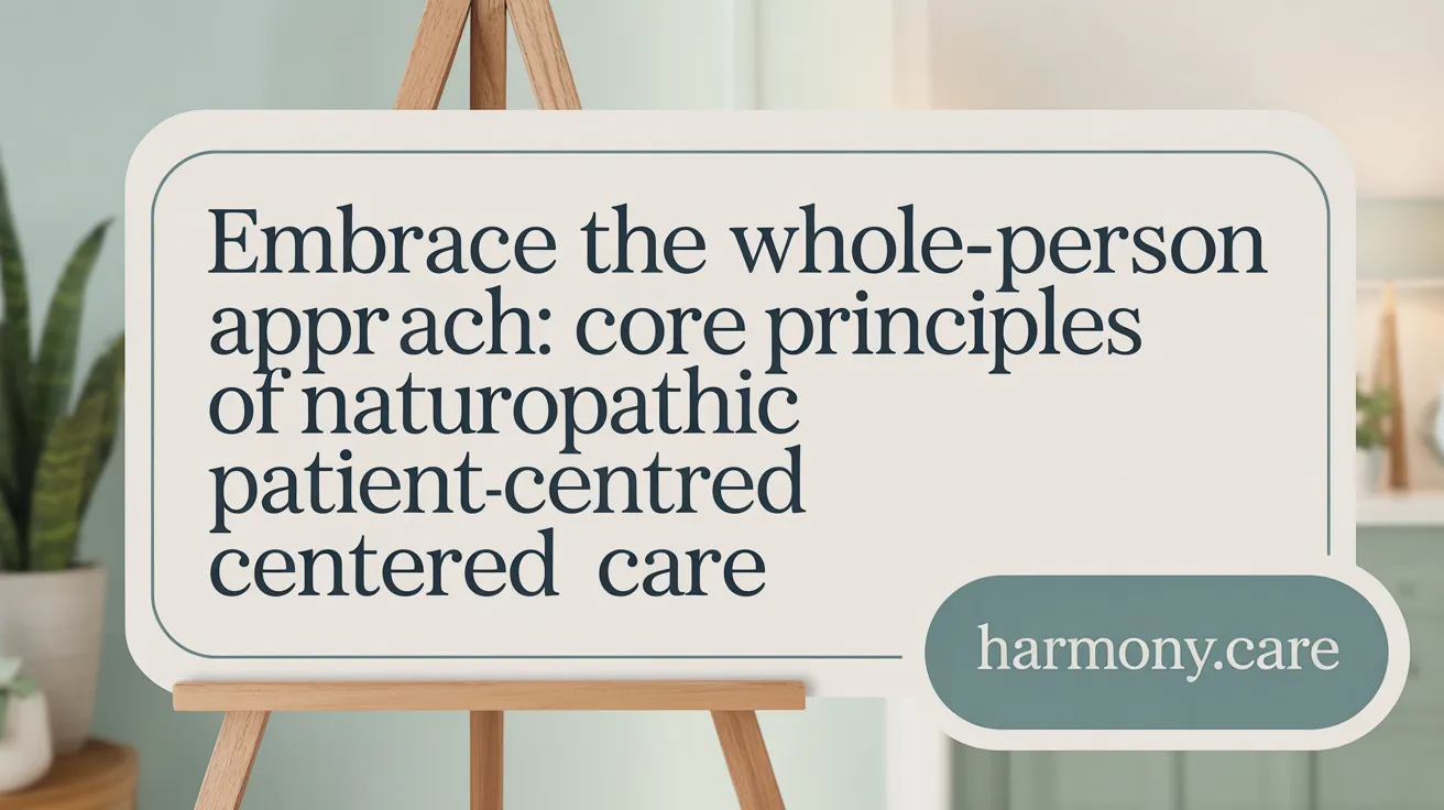 Embrace the Whole-Person Approach: Core Principles of Naturopathic Patient-Centered Care