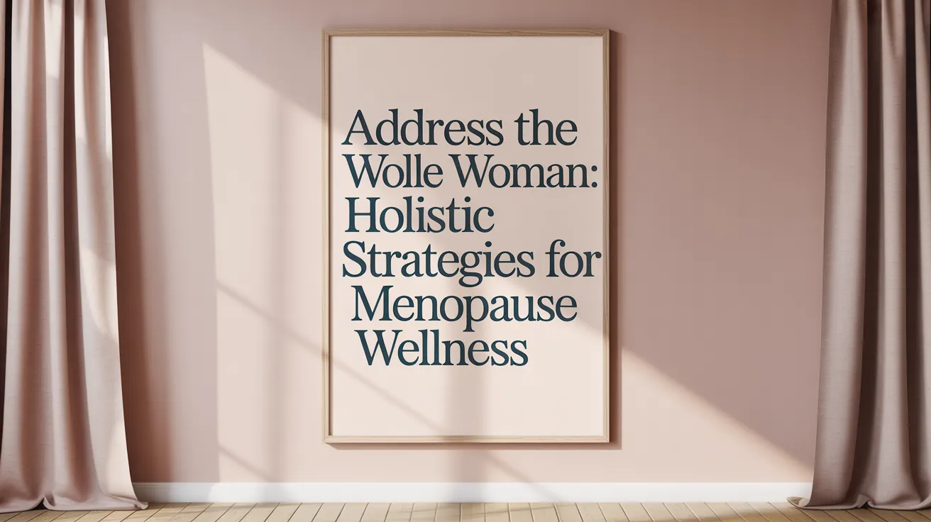 Address the Whole Woman: Holistic Strategies for Menopause Wellness