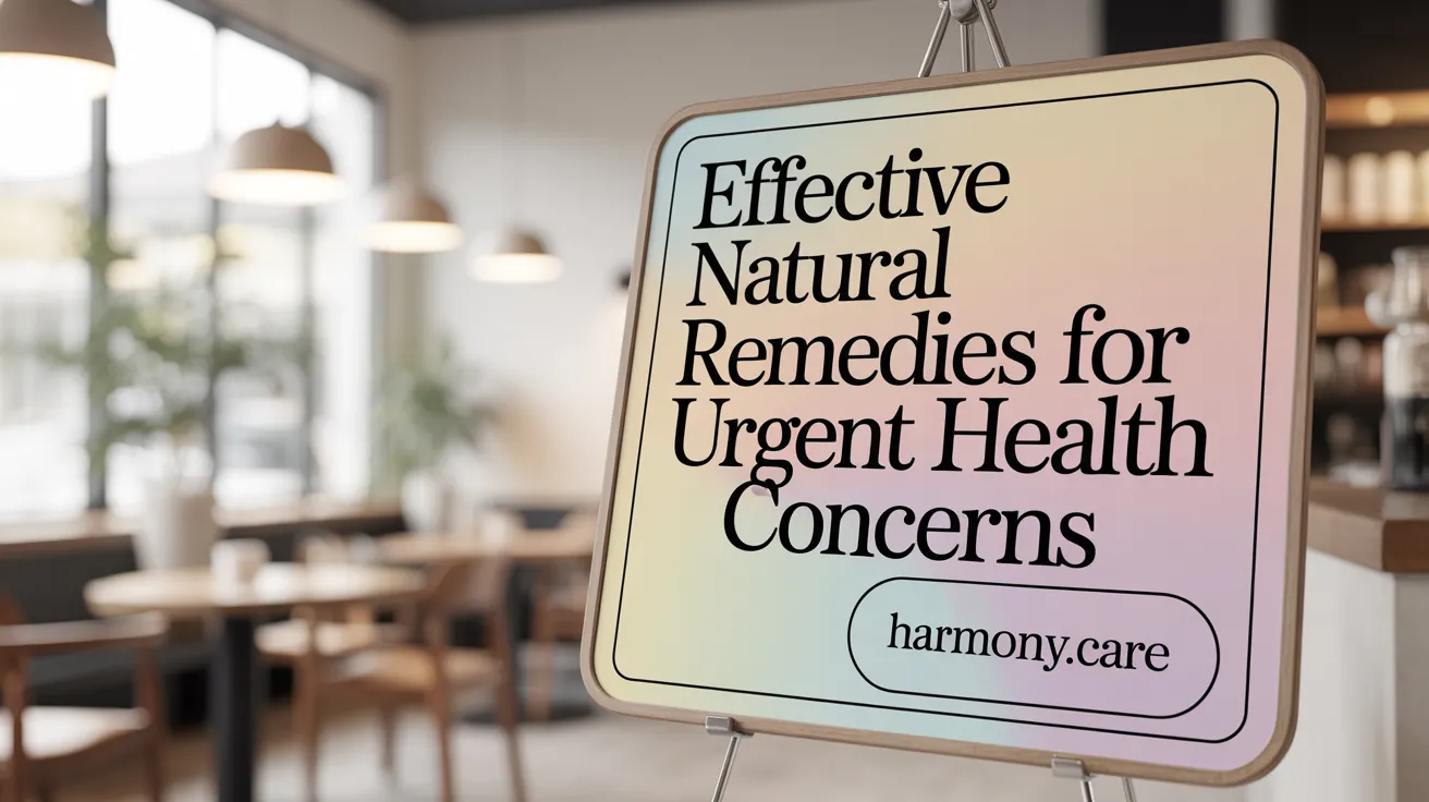 Effective Natural Remedies for Urgent Health Concerns