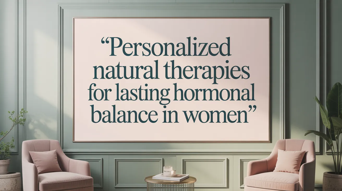 Personalized Natural Therapies for Lasting Hormonal Balance in Women