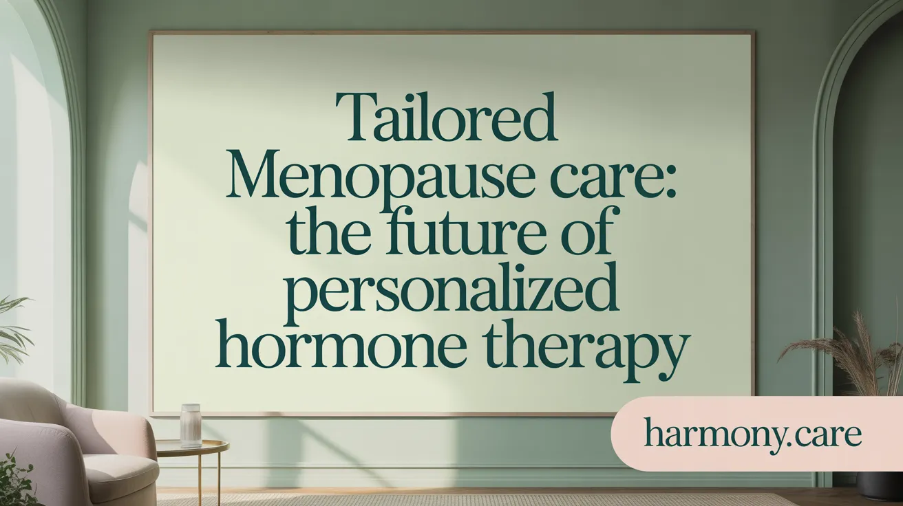Tailored Menopause Care: The Future of Personalized Hormone Therapy
