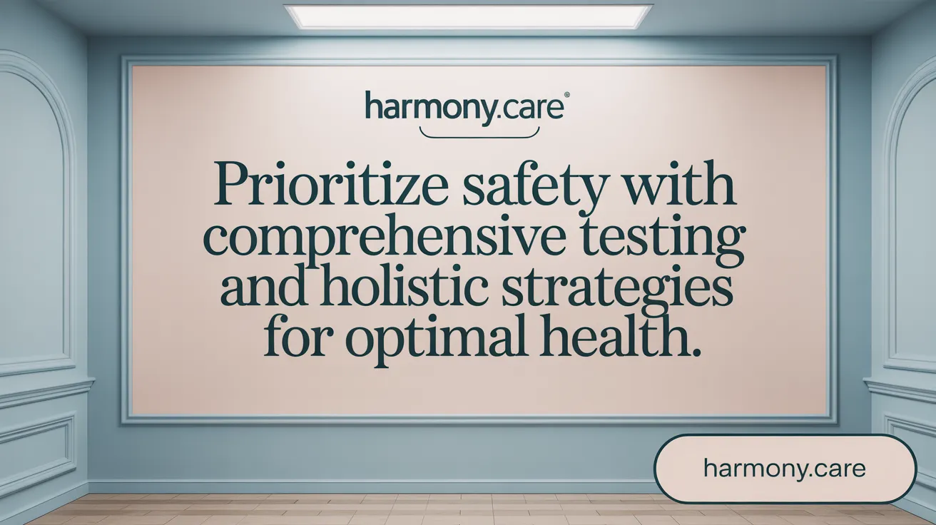 Prioritize safety with comprehensive testing and holistic strategies for optimal health.
