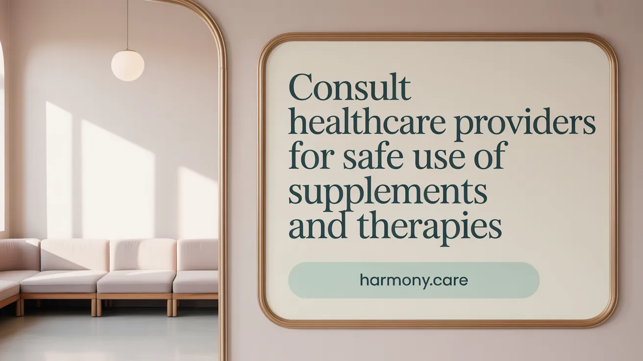 Consult Healthcare Providers for Safe Use of Supplements and Therapies